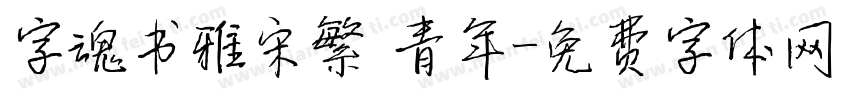 字魂书雅宋繁 青年字体转换